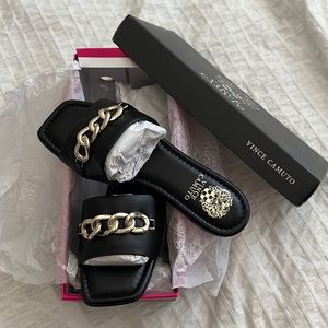 Vince Camuto Black Slide